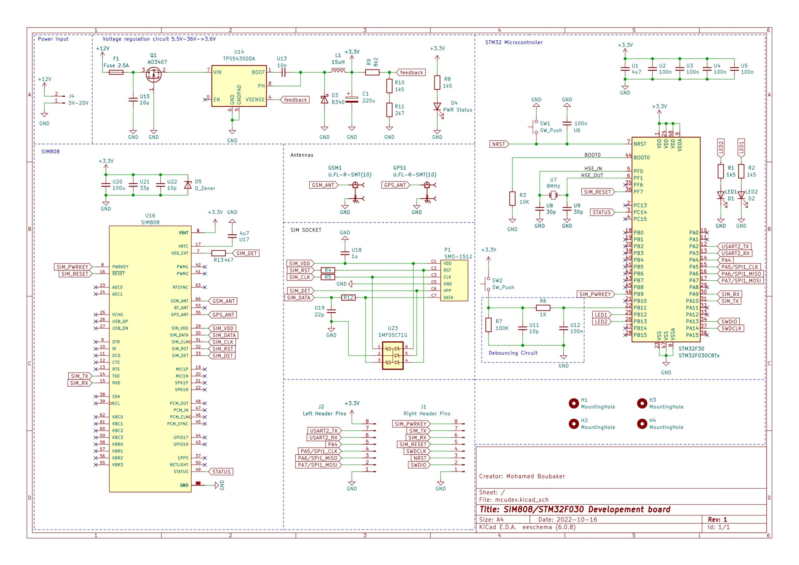 GPS Tracker Circuit Diagram